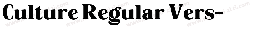 Culture Regular Vers字体转换